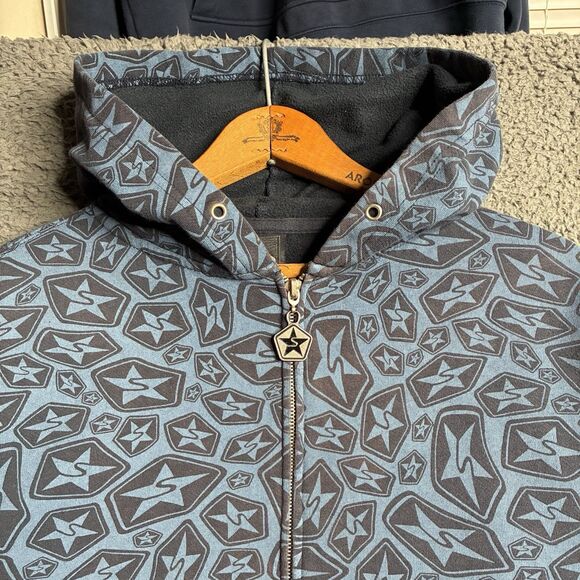 Vintage Y2K SESSIONS Womens XS Full Zip Hoodie Sweatshirt Snowboard Skate AOP - Picture 11 of 15